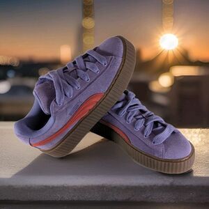 Puma x Fenty Creeper Phatty Women’s 9.5 Rihanna Lavender Burnt Red 399332-03